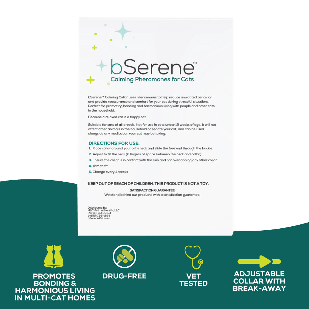 bSerene Pheromone Calming Collar for Cats