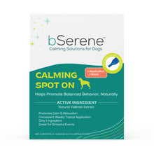 Load image into Gallery viewer, bSerene Valerian Calming Spot On for Dogs - 3 Applications
